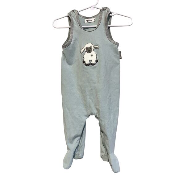 Sterntaler Other - Sterntaler blue lamb embroidered one piece sleeveless footed snaps Size 4-5 mo